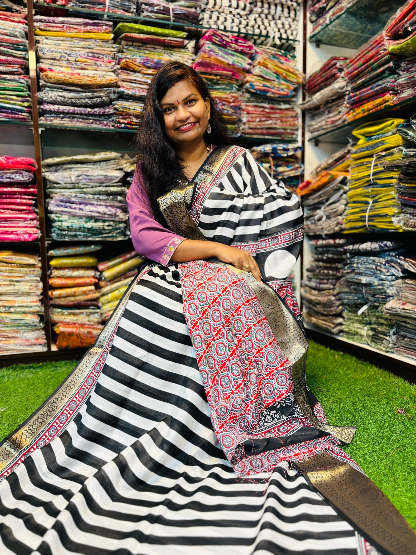 Moonga Kanchi Silk