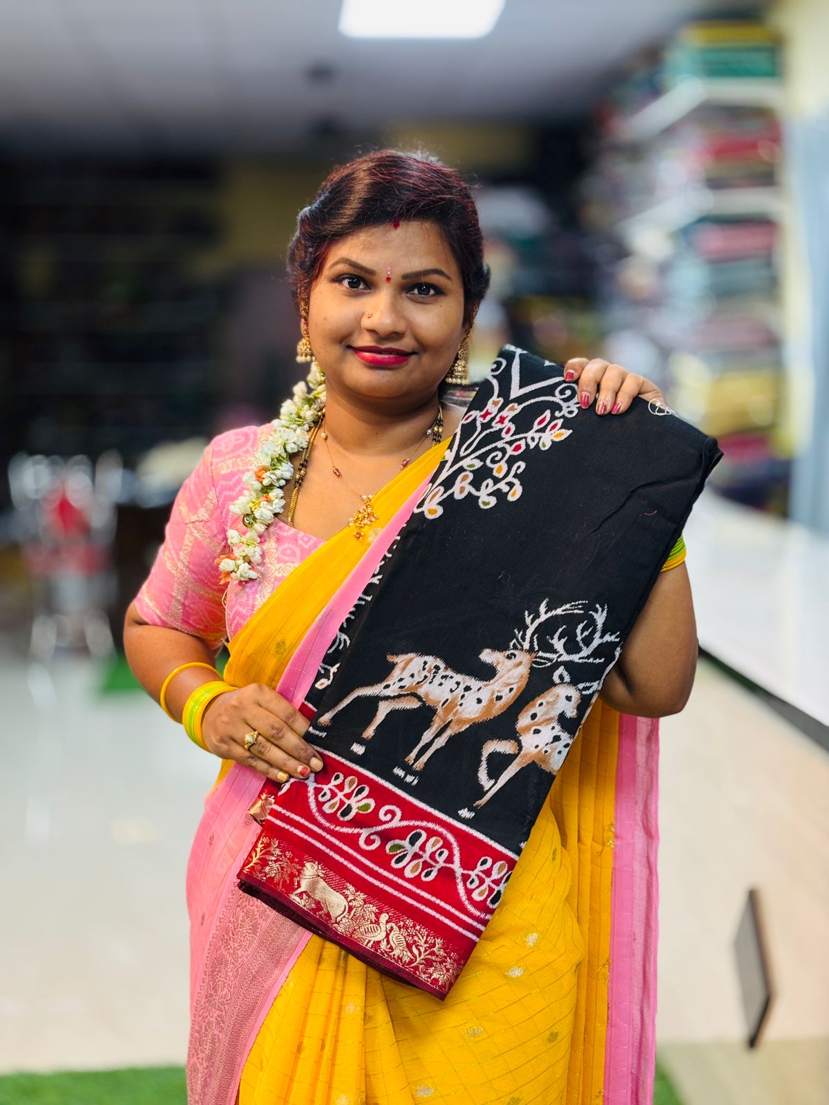 Maheswari Silk with Small Borders