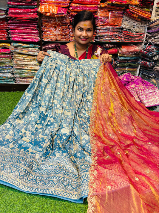 Banarasi lehangas with cutwork Duppata