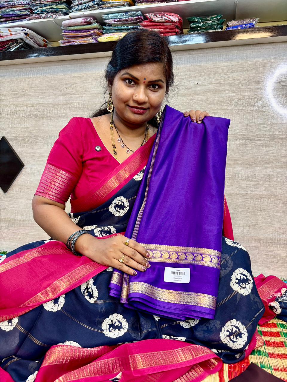 Semi Mysore crepe gap borders