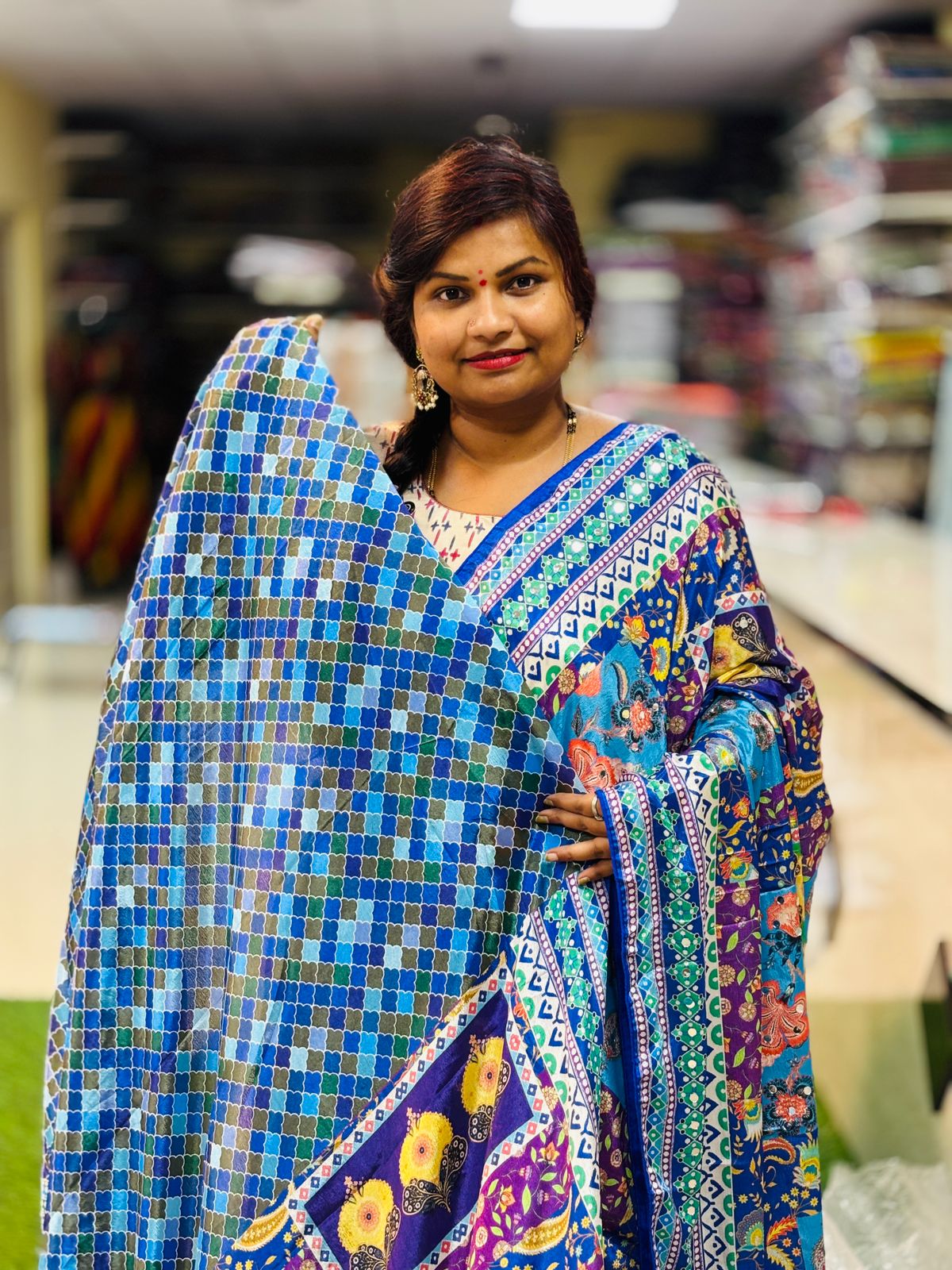 Azrak Chinnon Laya Saree