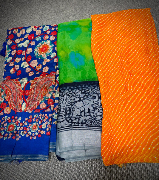 పెట్టుబడి చీరలు
1+1+1 Buy 2 get 1 free