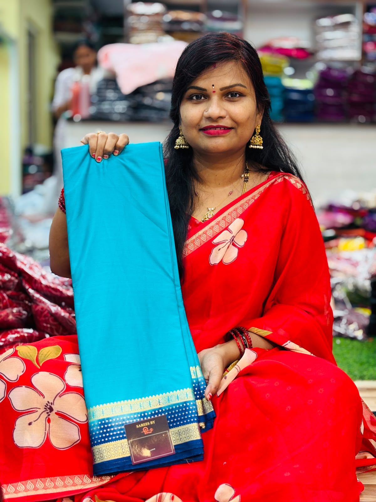 Semi Mysore crepe sarees