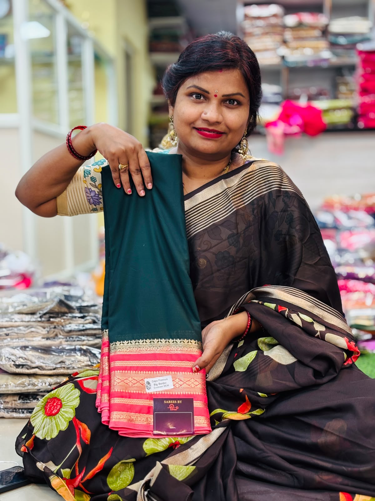 Semi Mysore crepe saree