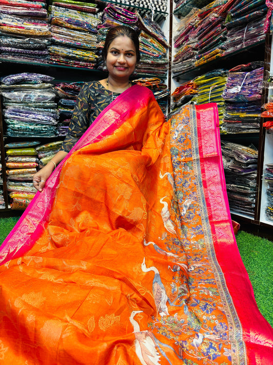 Crepe silk with Allover  jacquard weavings