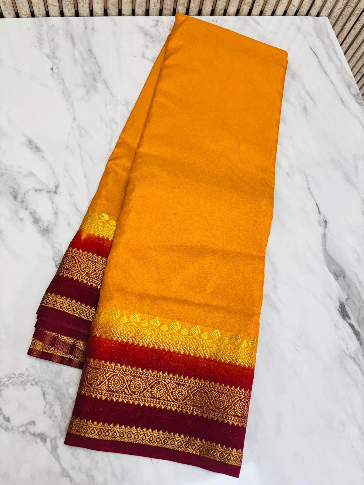 Semi Mysore Crepe Silk Sarees 20