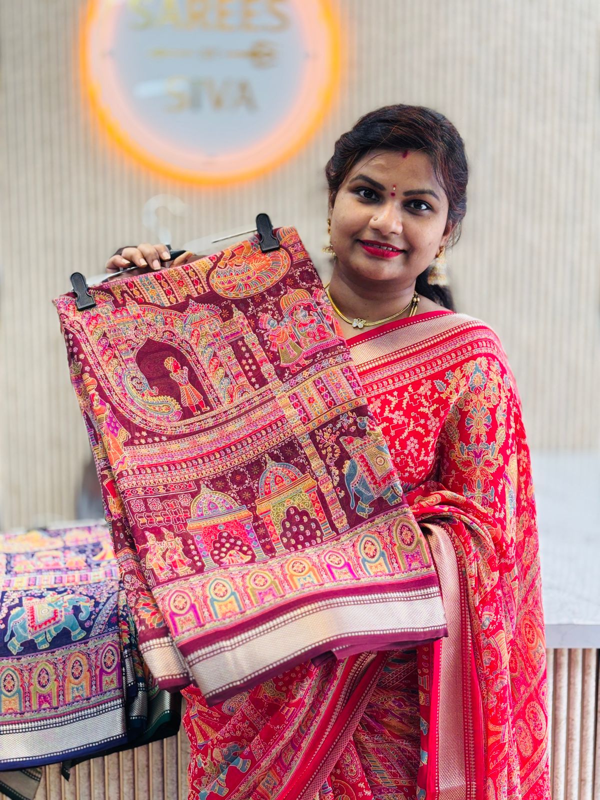 Kashmiri Georgette Saree