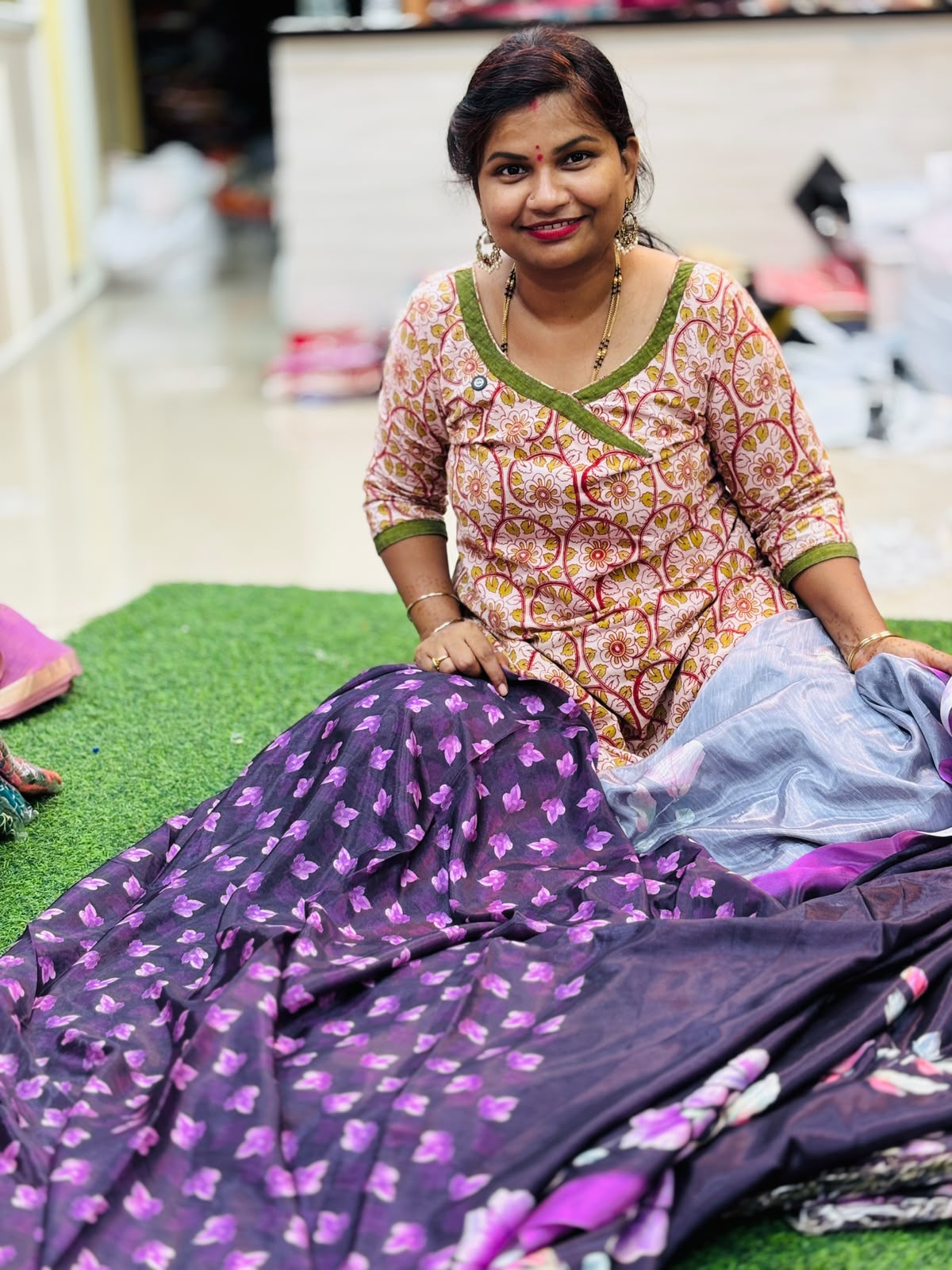 Crepe Digital With Embroidery Saree