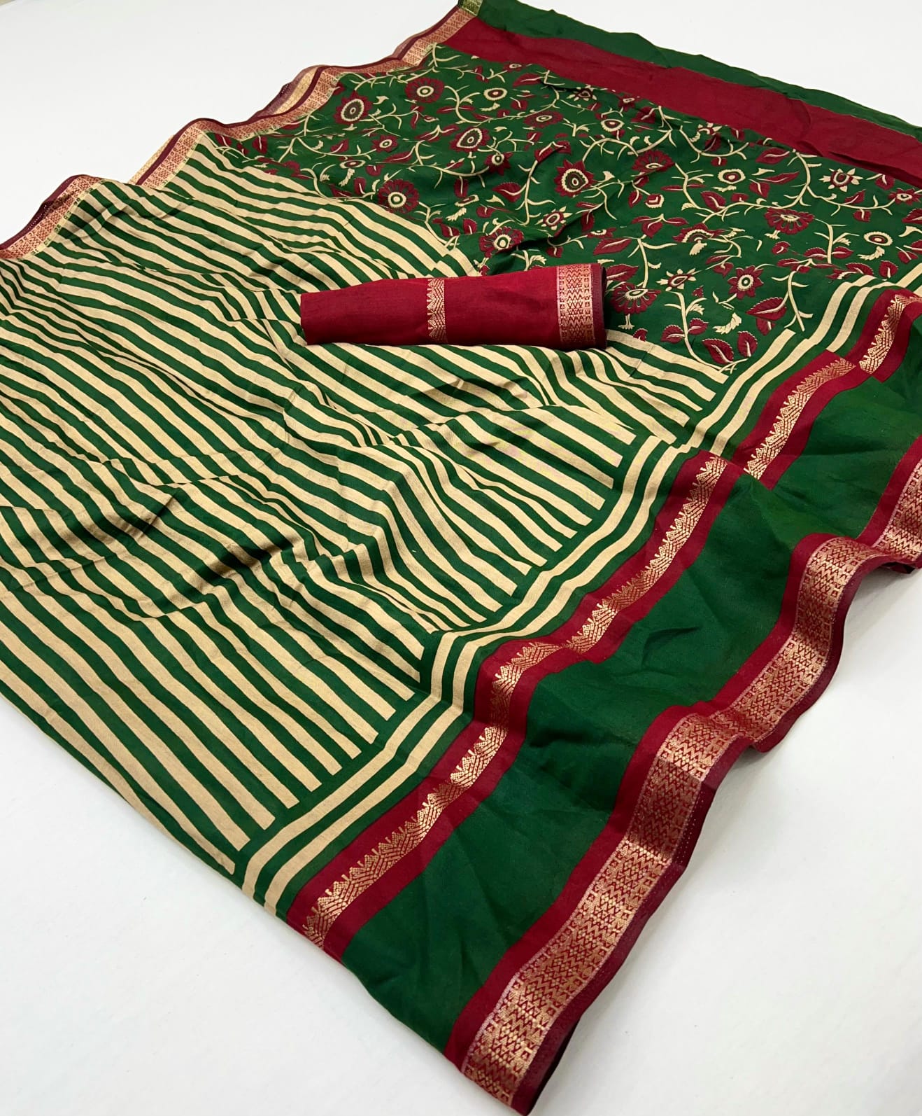 Designer Moonga sarees with scribes 
Gap borders