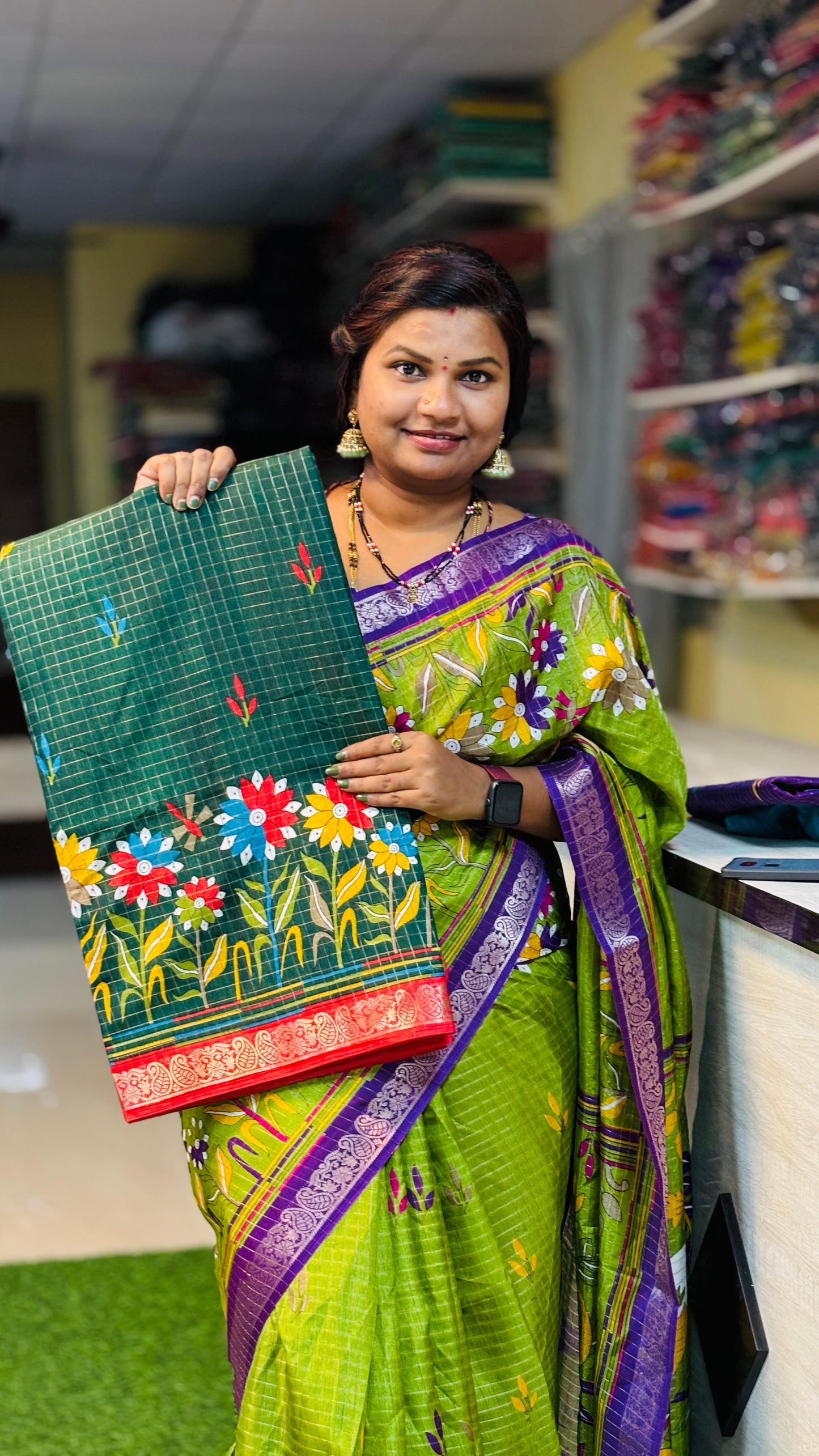 Venkatagiri silk with Kanchi borders