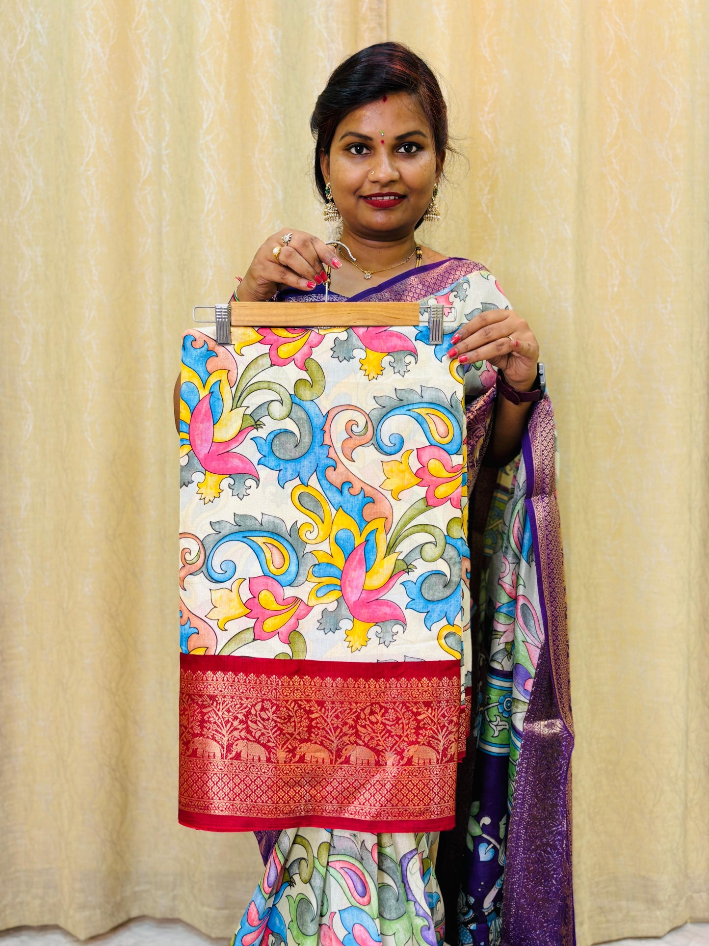 Kalamkari Kanchi Weaving