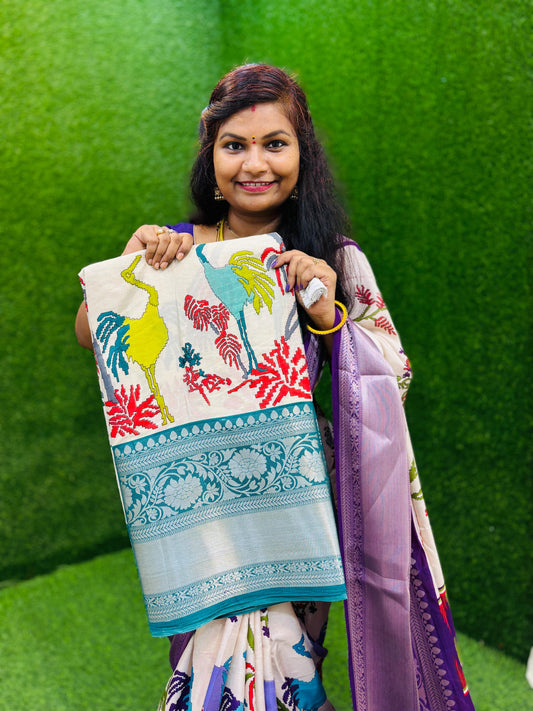 Pen Kalamkari Kanchi Weavings