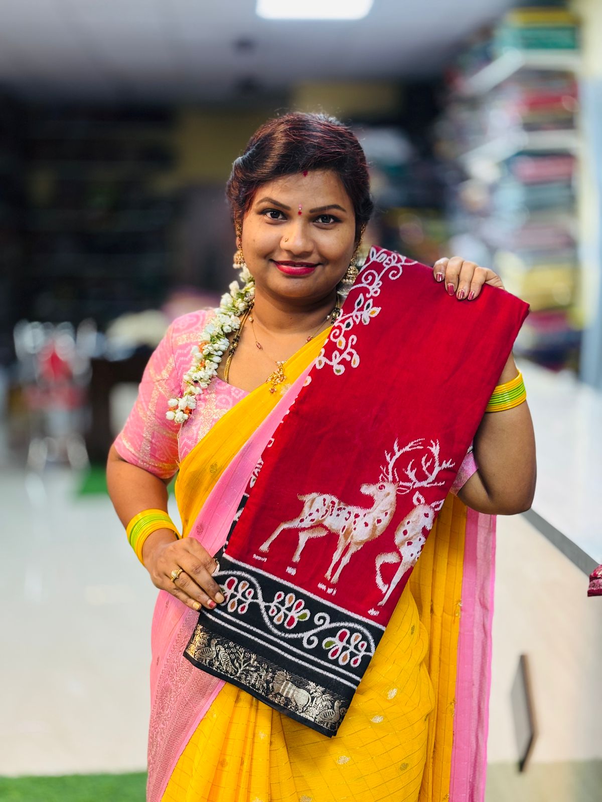 Maheswari Silk with Small Borders