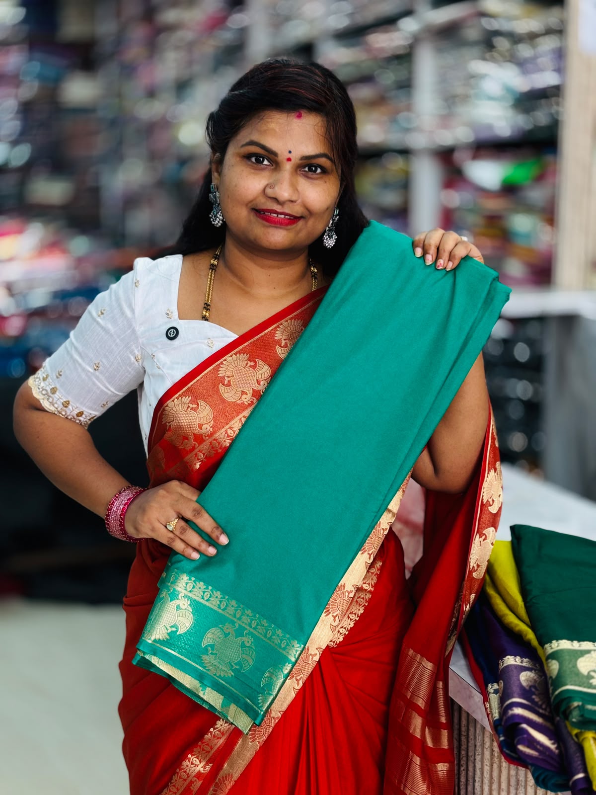 Semi Mysore Georgette Crepe Sarees