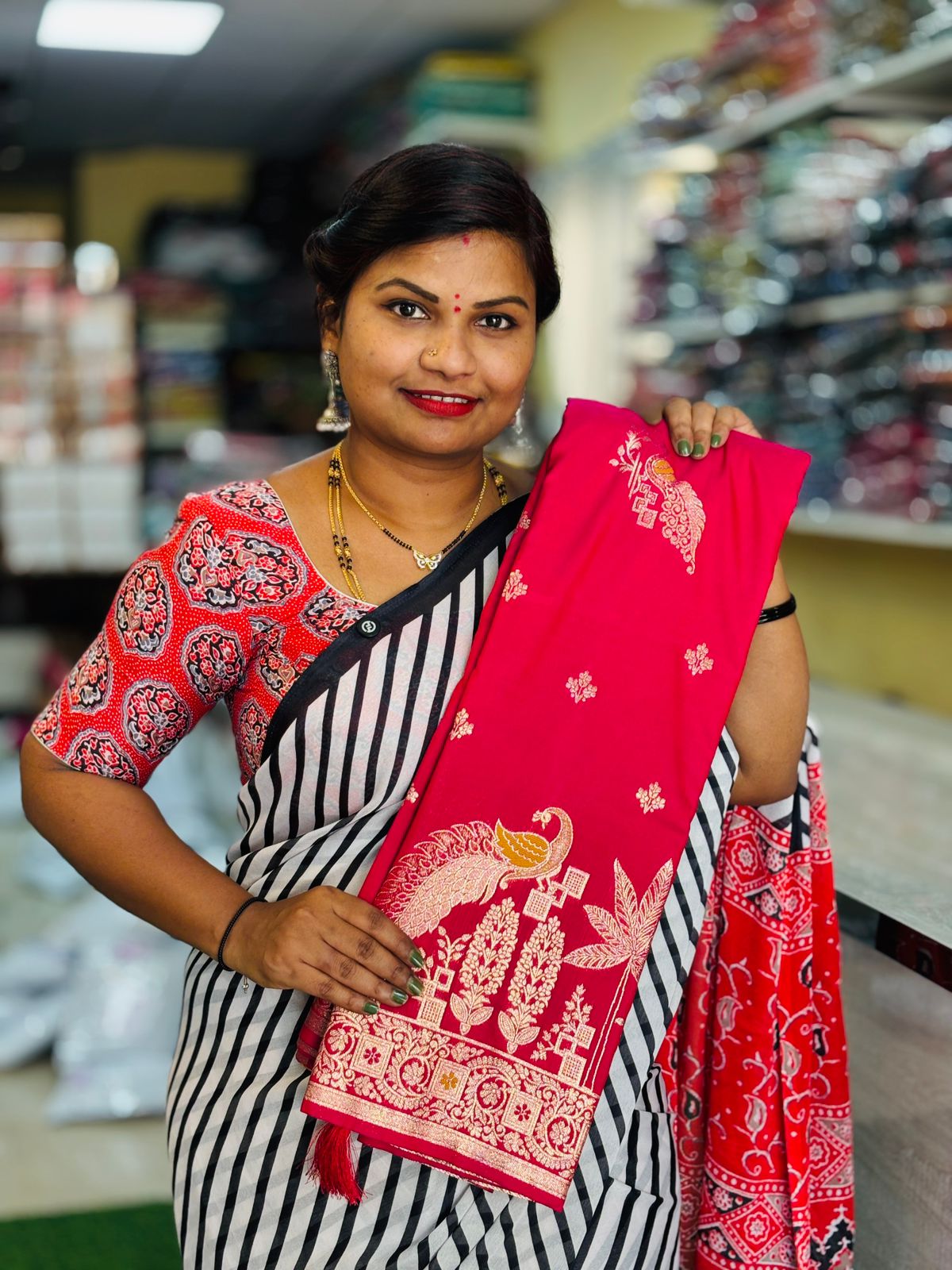 Meenakari Pattu Saree