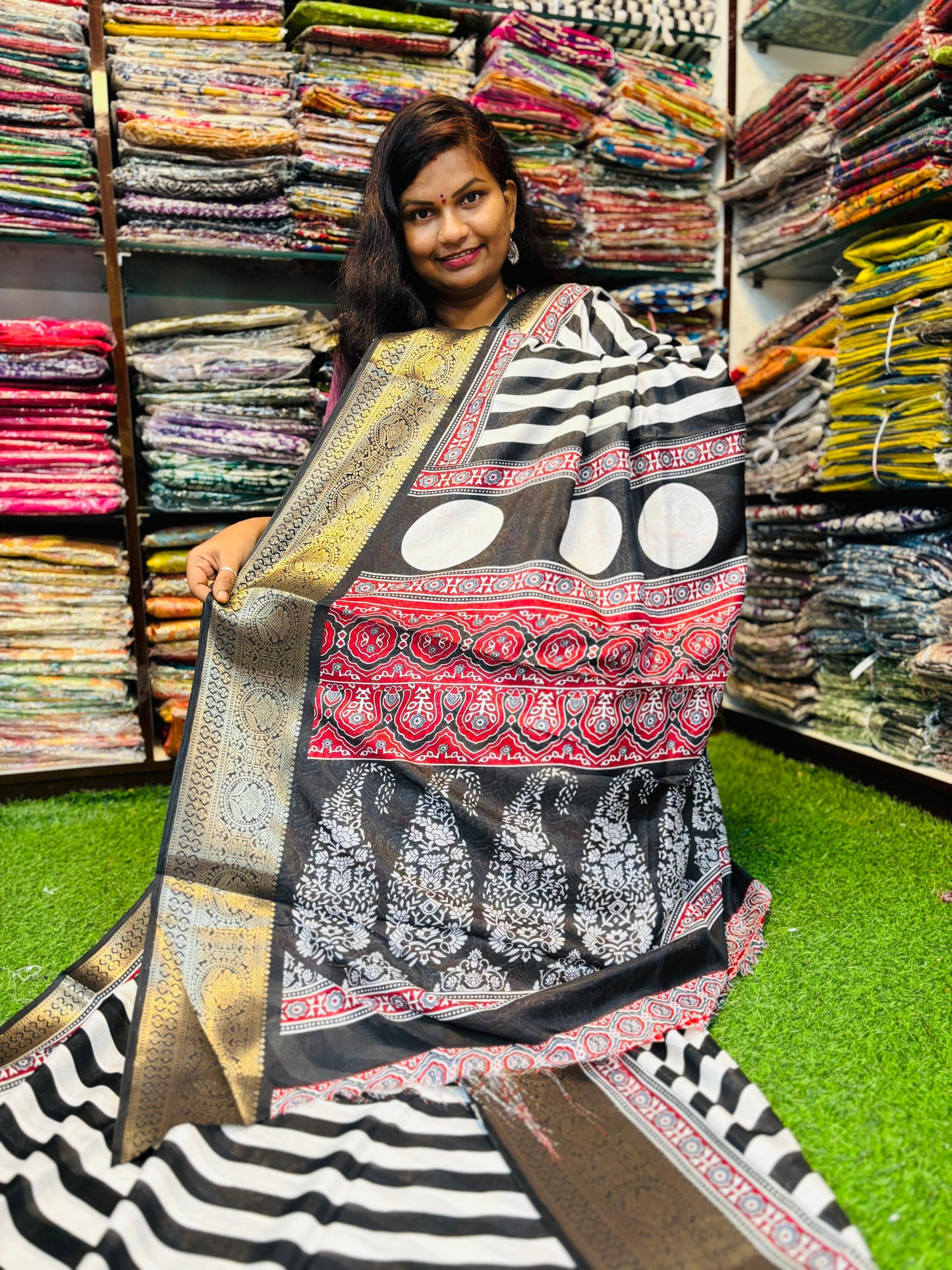 Moonga Kanchi Silk