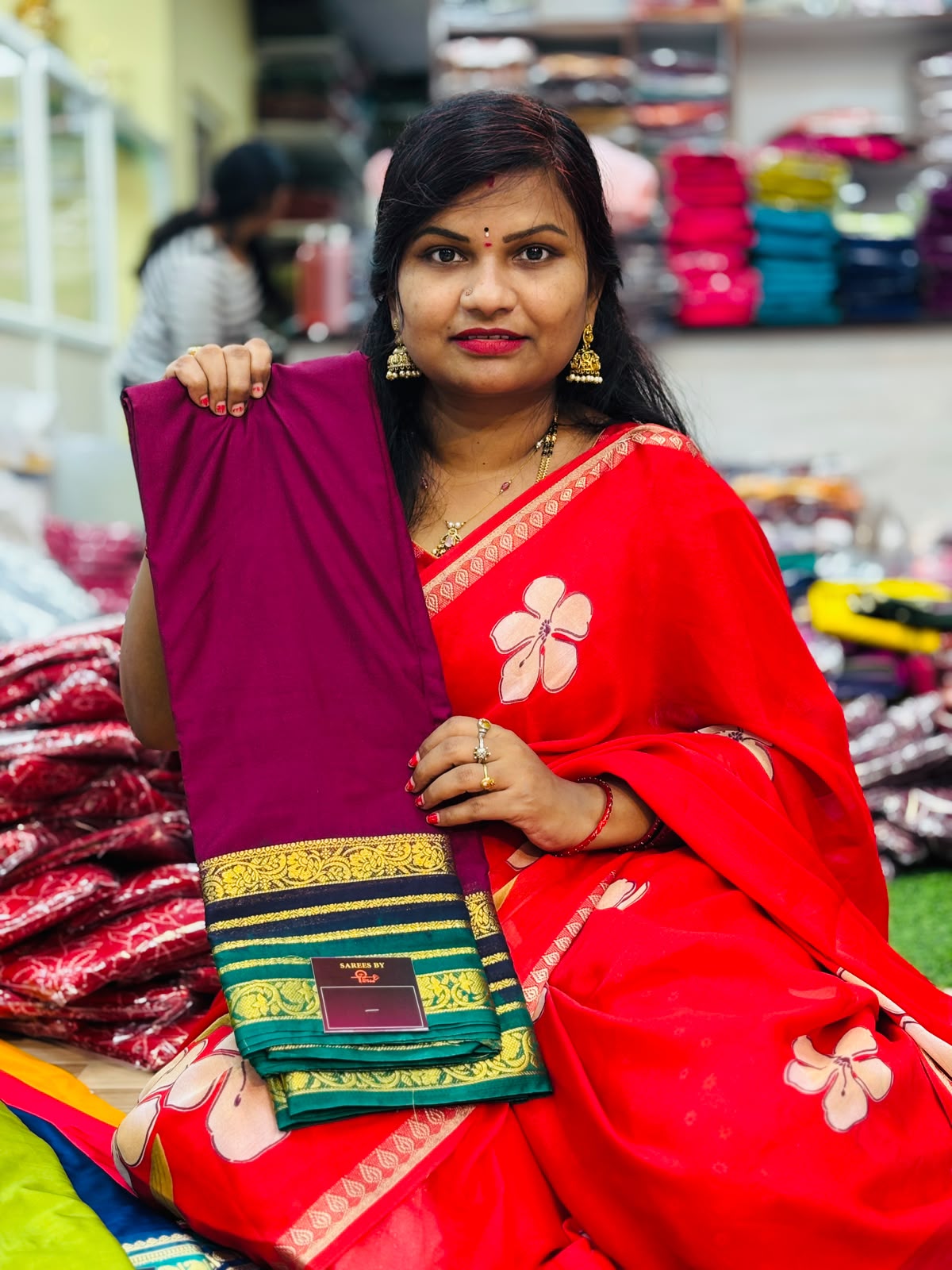 Semi Mysore crepe sarees