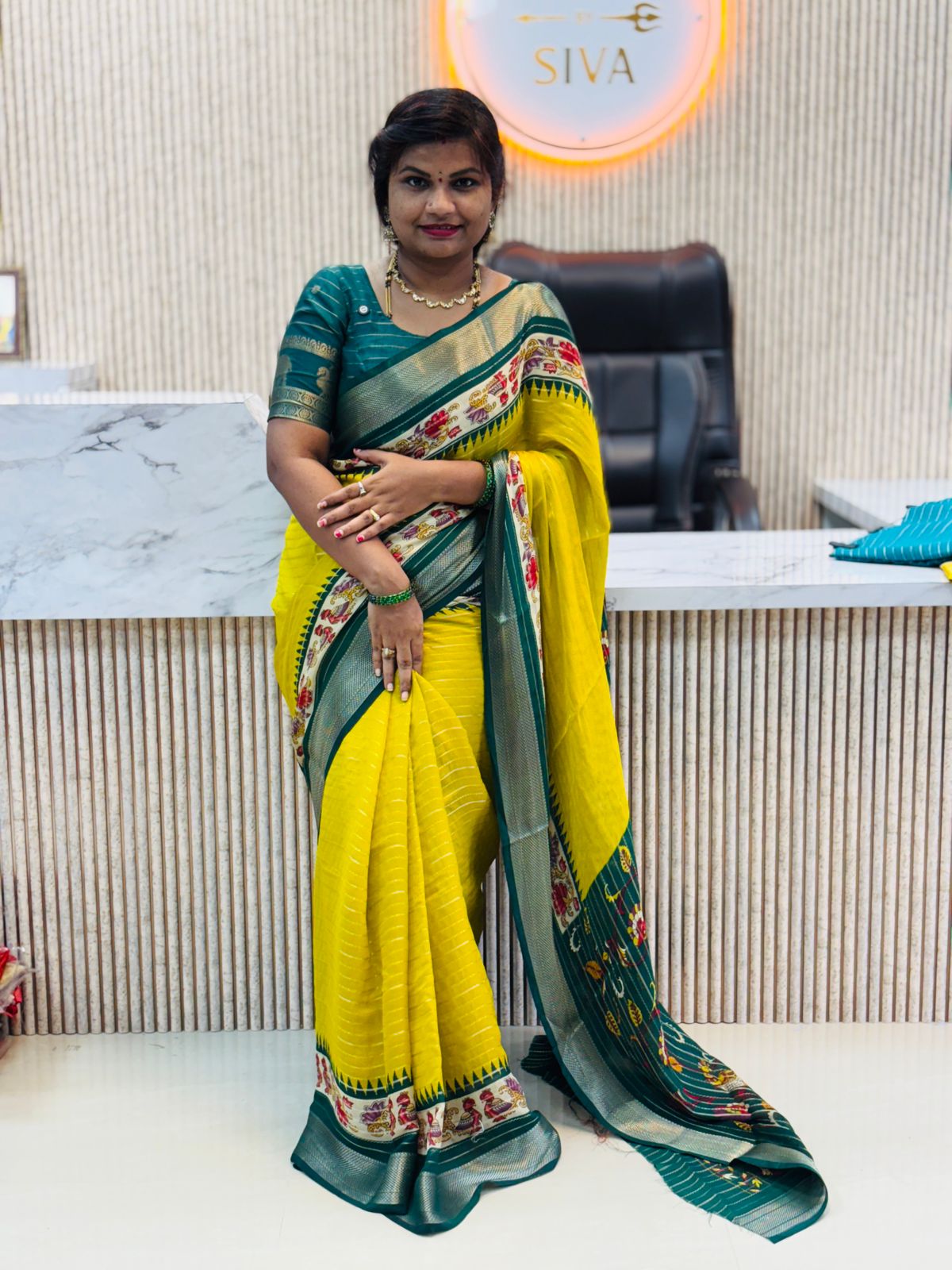 Dola crepe Zari weavings