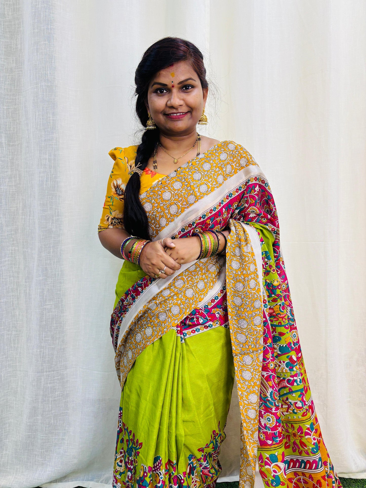 Madhubani Kalamkari Saree