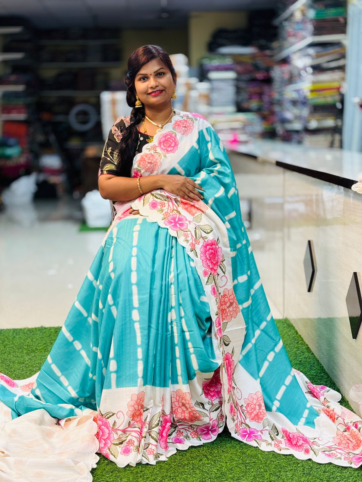 Semi Tusser Saree