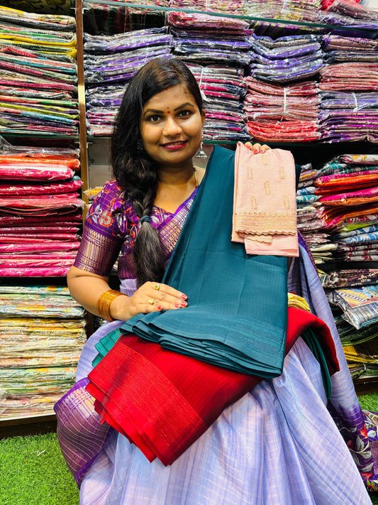 Chinnon sarees with designer blouse