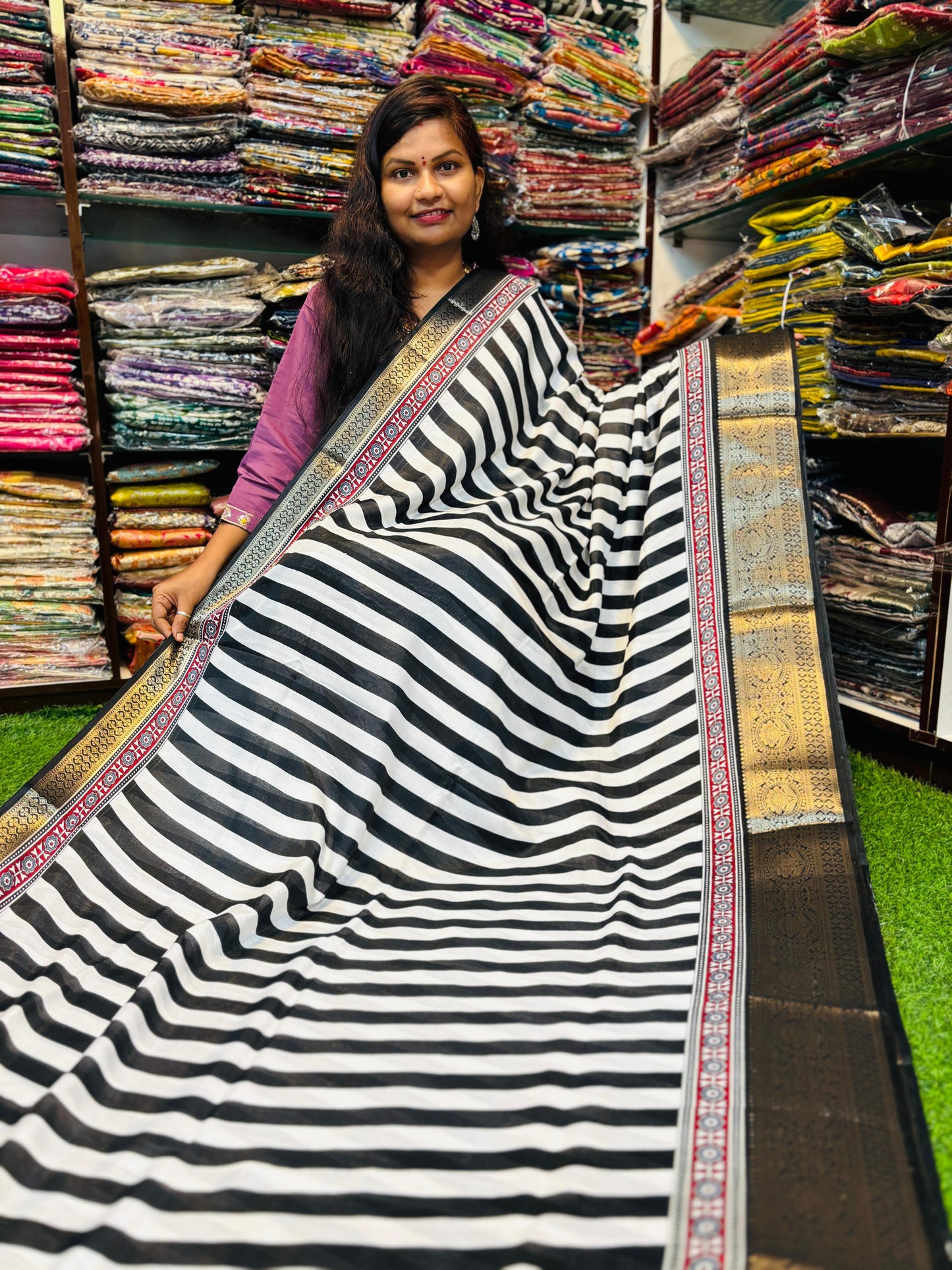 Moonga Kanchi Silk