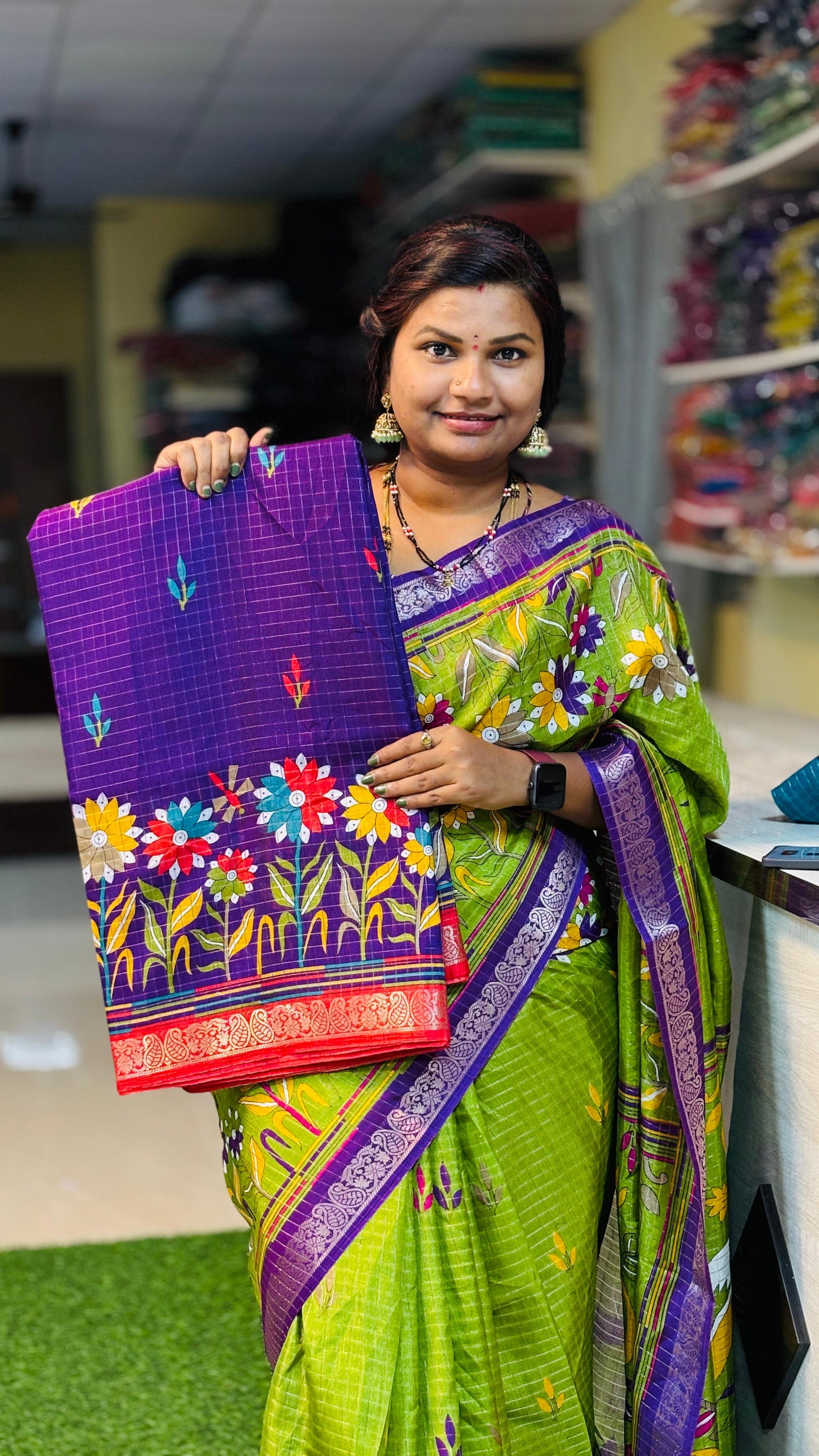 Venkatagiri silk with Kanchi borders