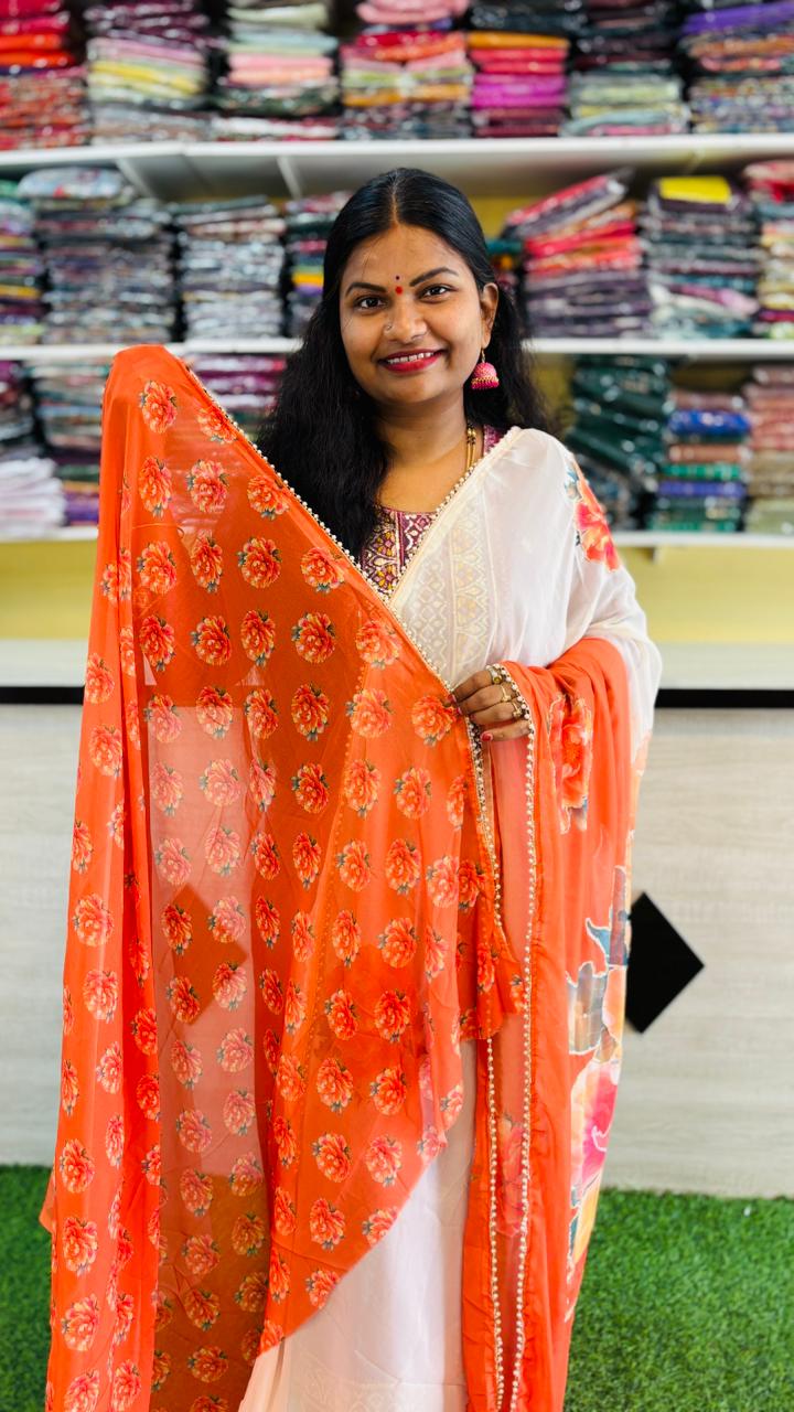 2D tabby silk 
Chiffon georgette