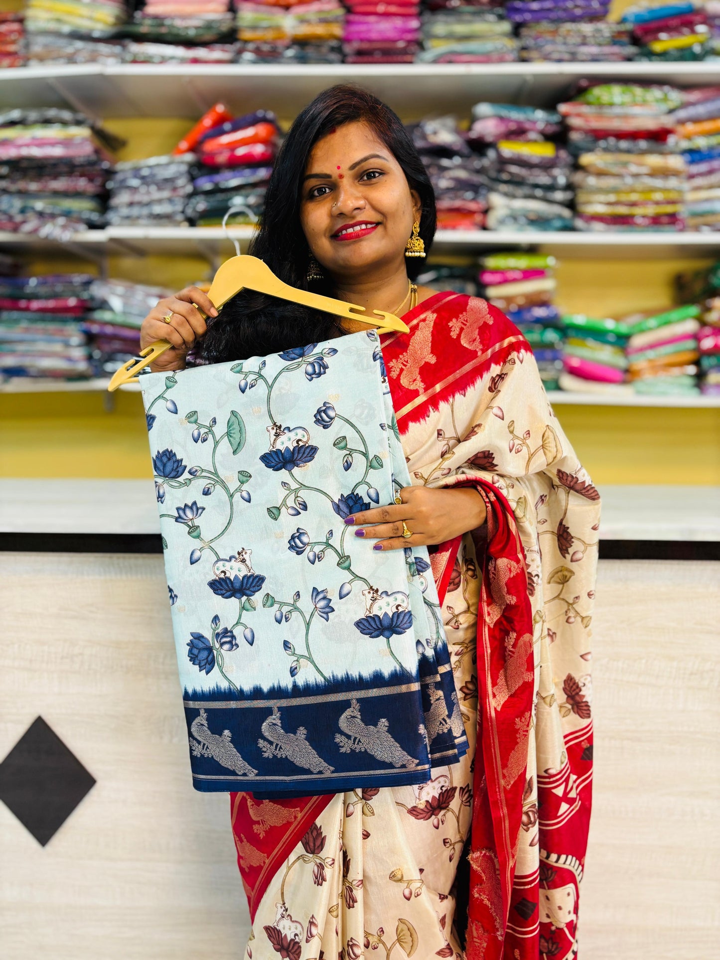 Pastel Pichwai peacock Borders