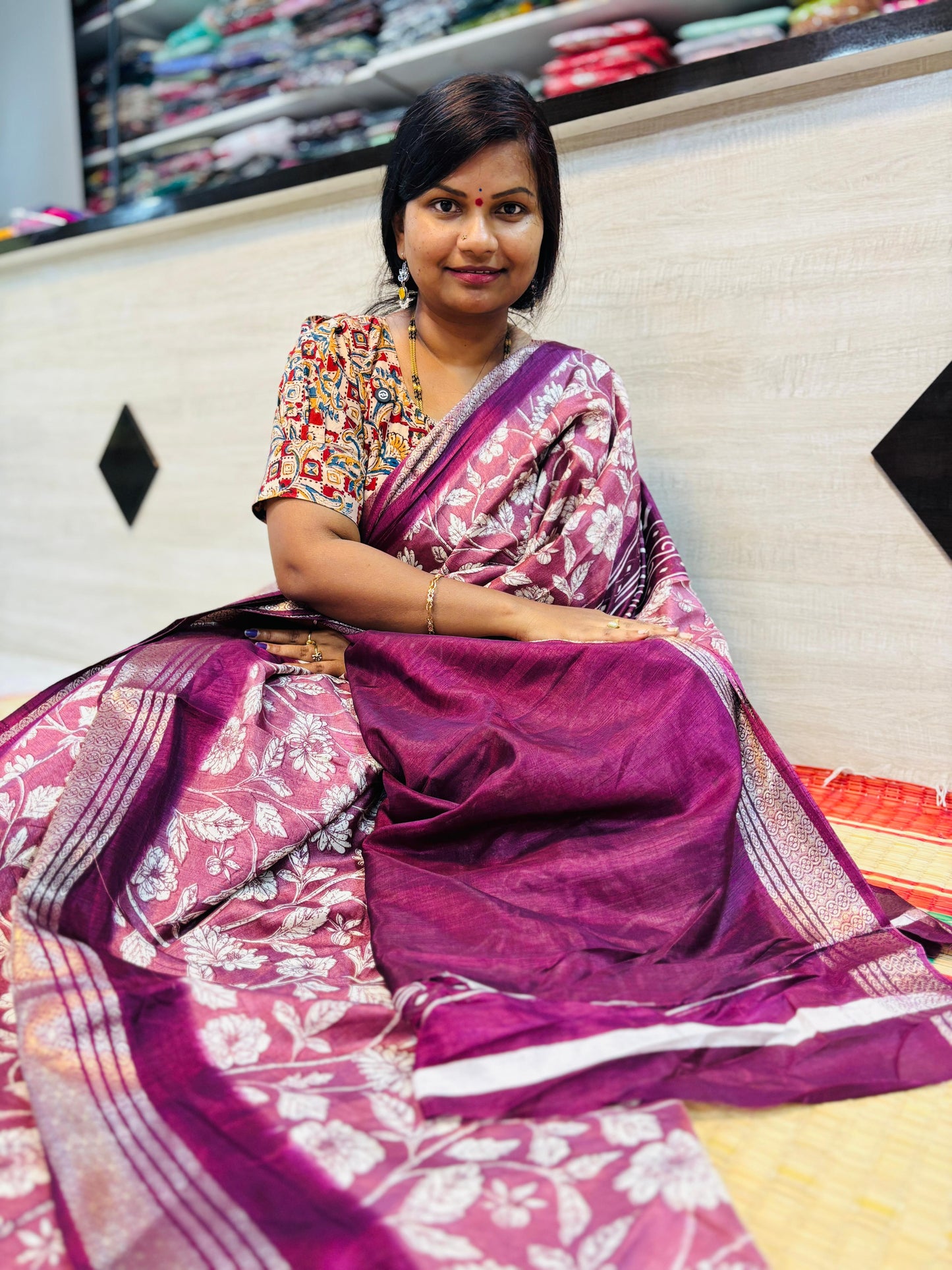 Floral Chiffon Saree