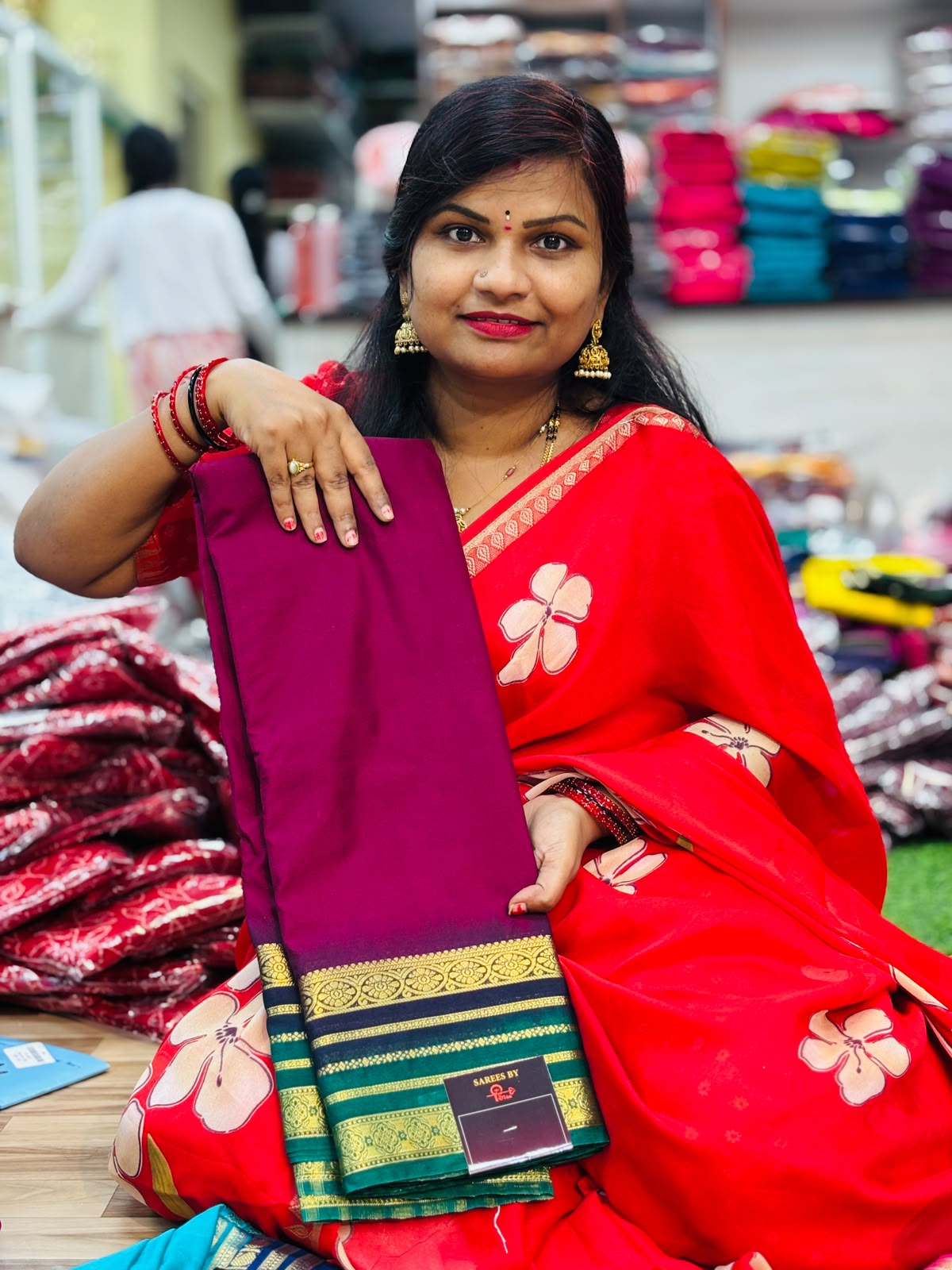 Semi Mysore crepe sarees