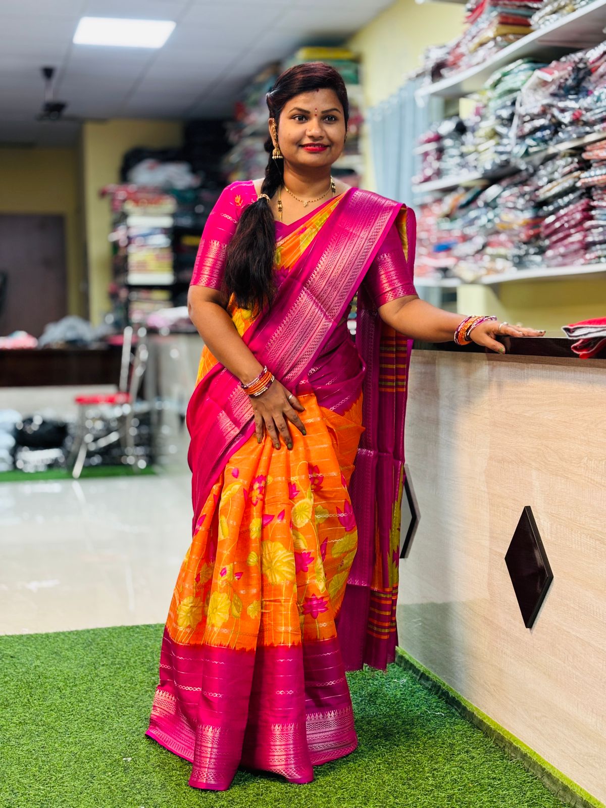 Tulip Semi Crape Saree