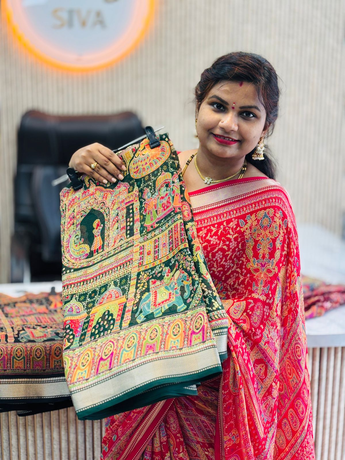 Kashmiri Georgette Saree