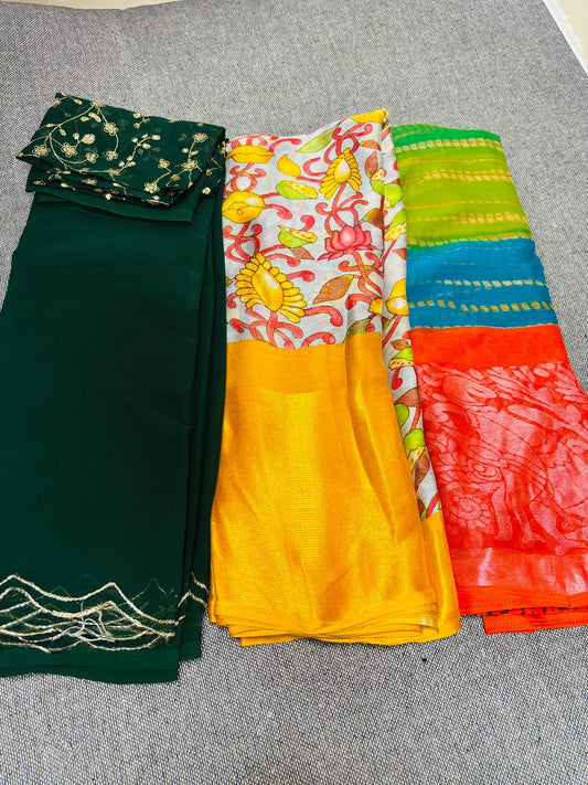 పెట్టుబడి చీరలు
1+1+1 Buy 2 get 1 free