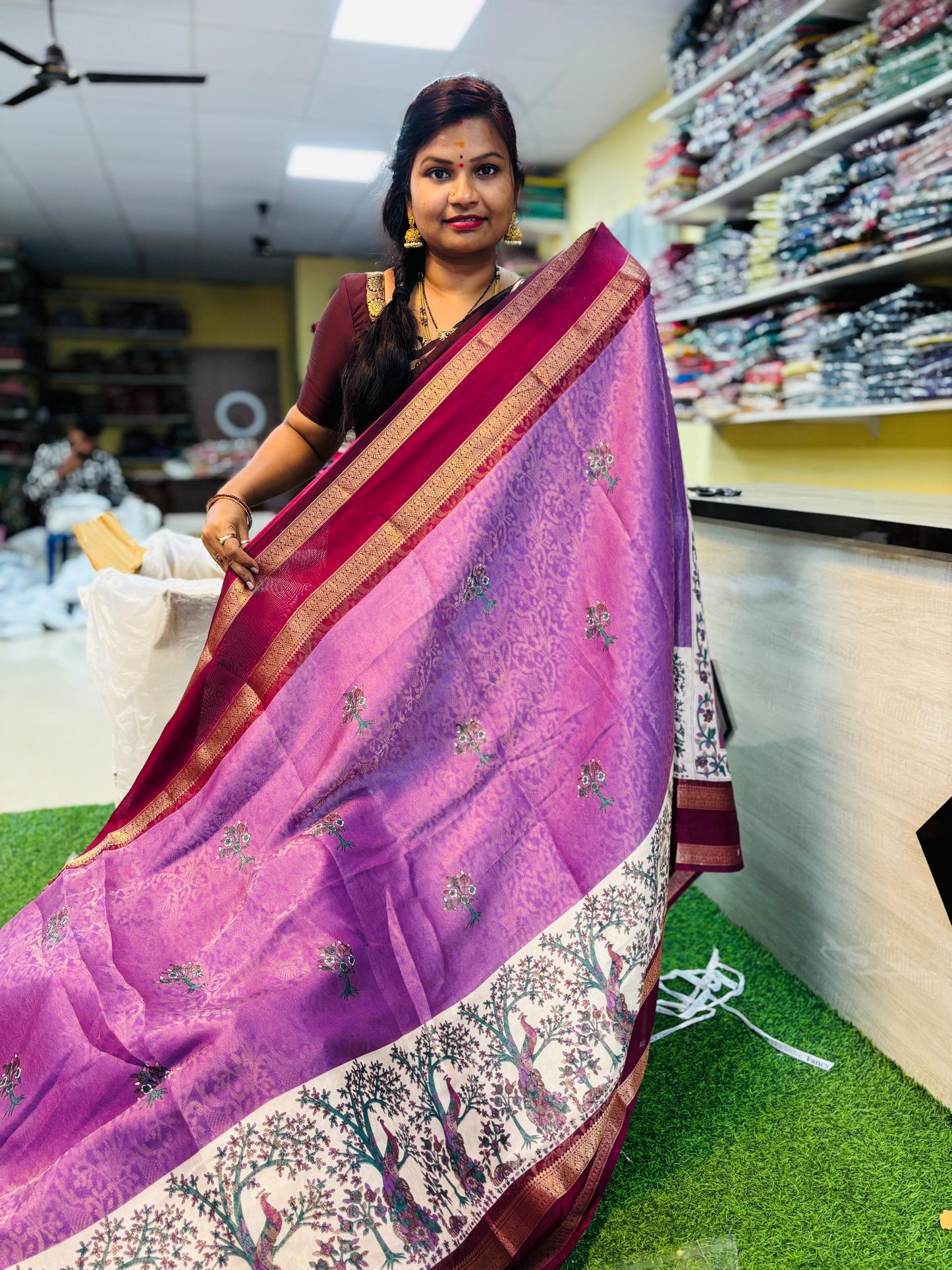 Kanjivaram Silk in Dola crepe