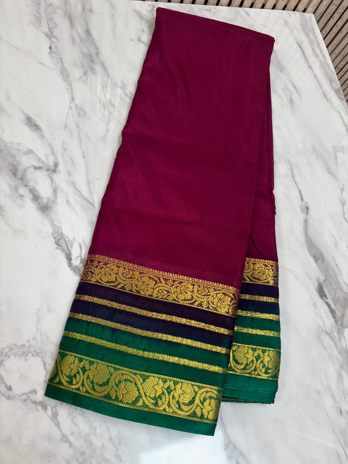 Semi Mysore Crepe Silk Sarees 27