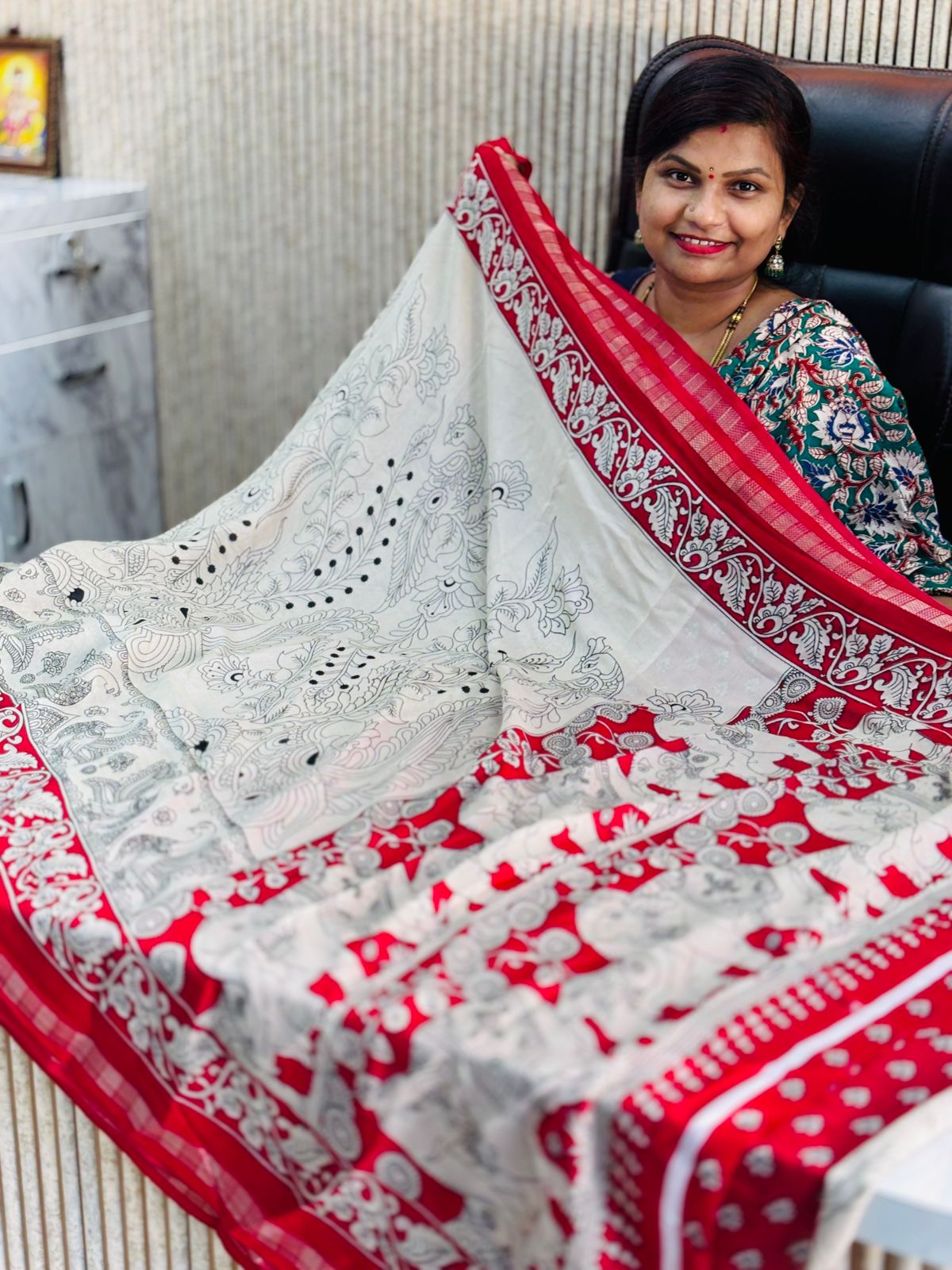 Kalamkari Mashmellow Saree