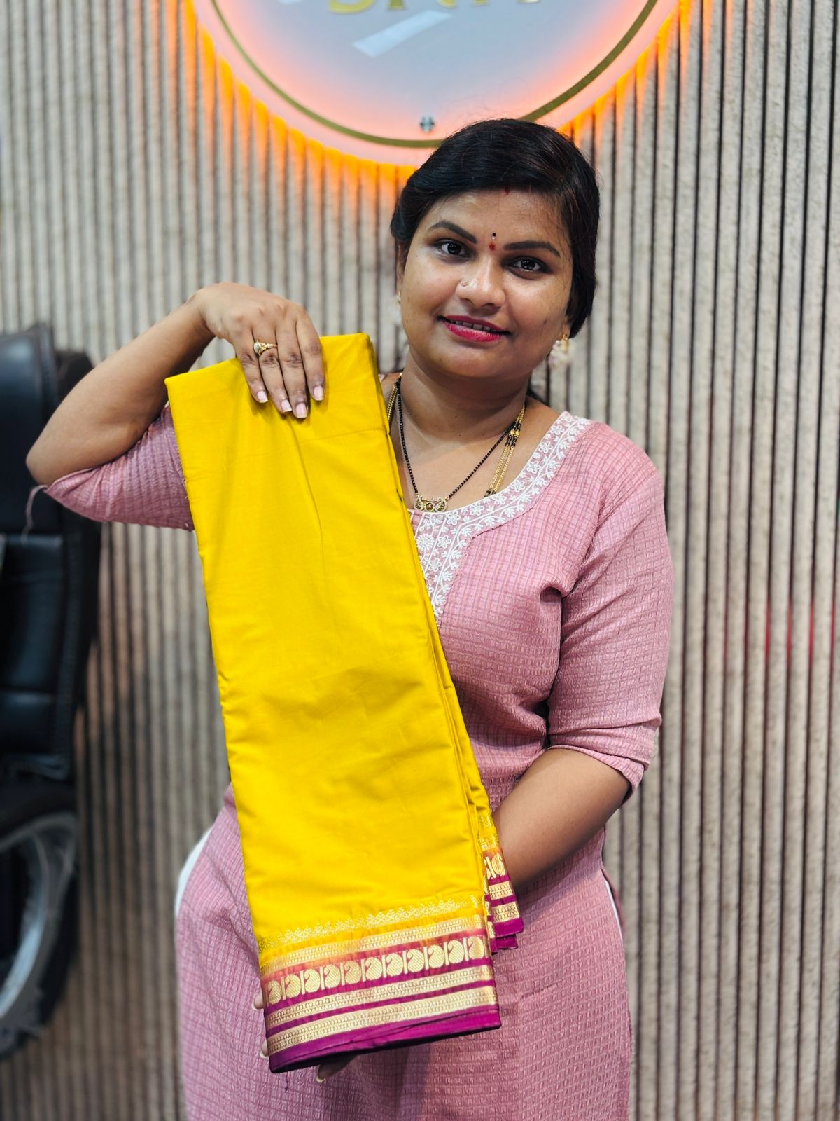 Semi Mysore crepe mange design