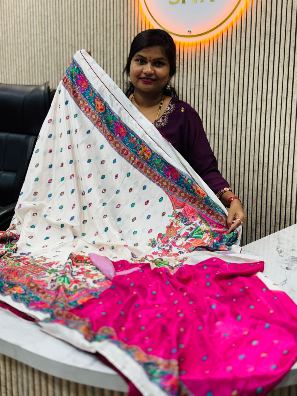 Laya Inspired Azrak Madhubani Sarees