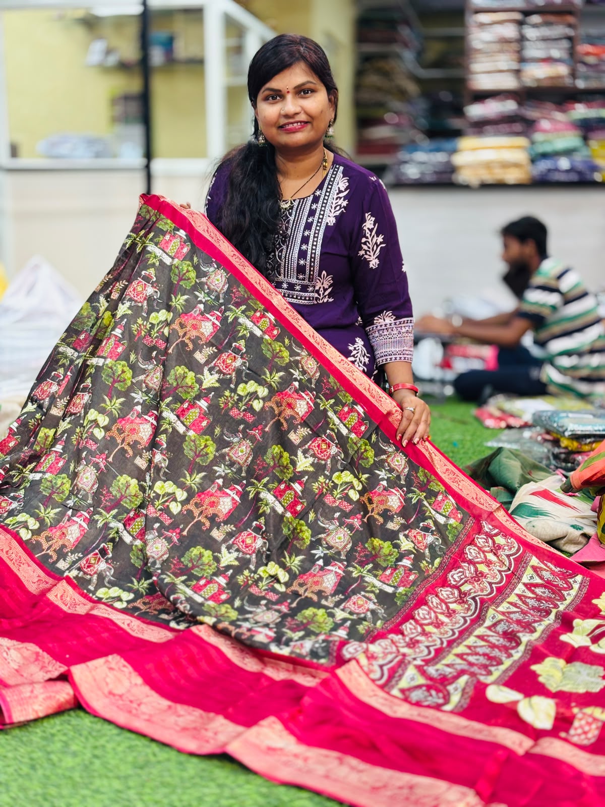 Madhubani Soft Silk Saree