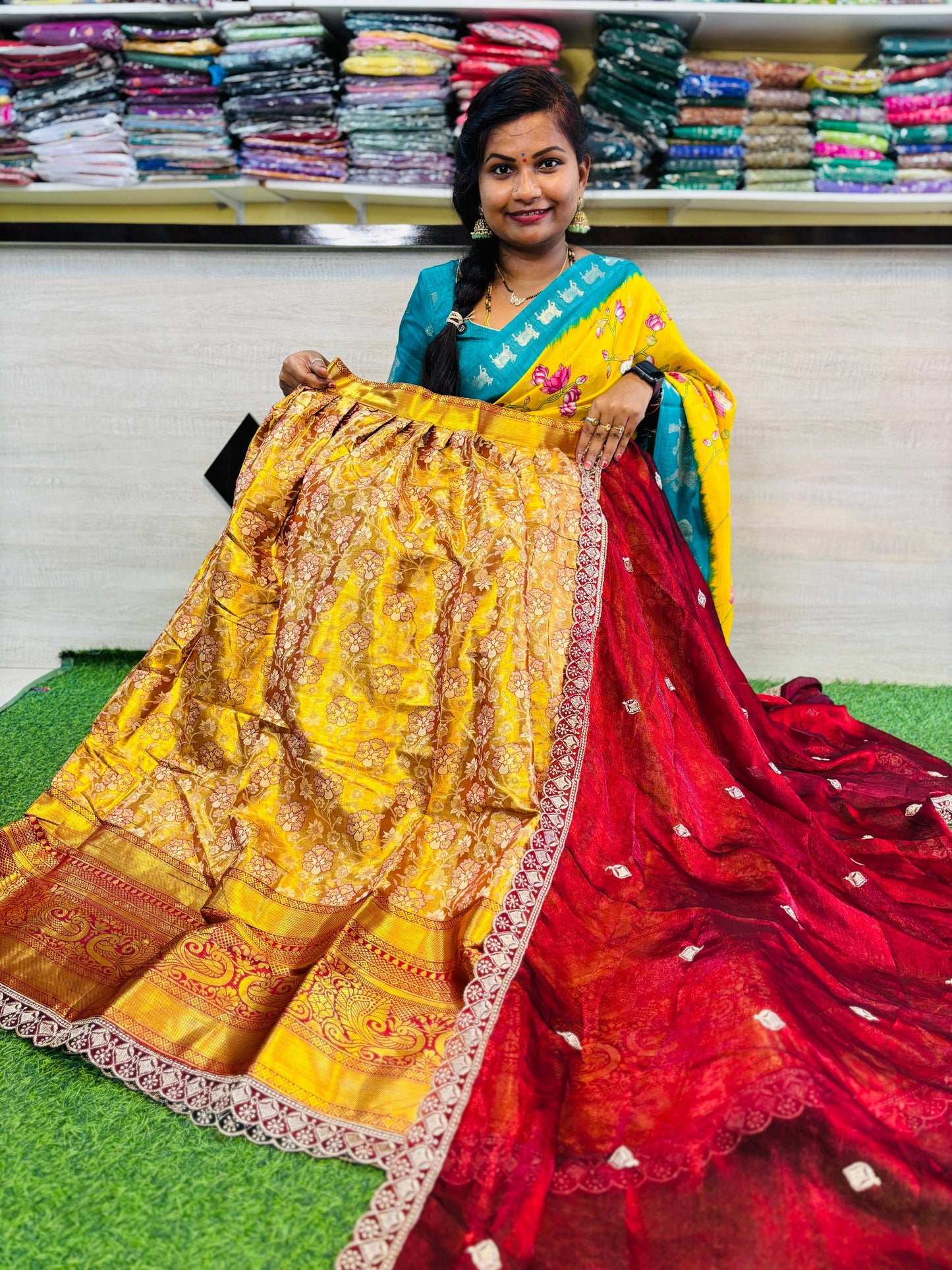 Banarasi Pattu Lehangas