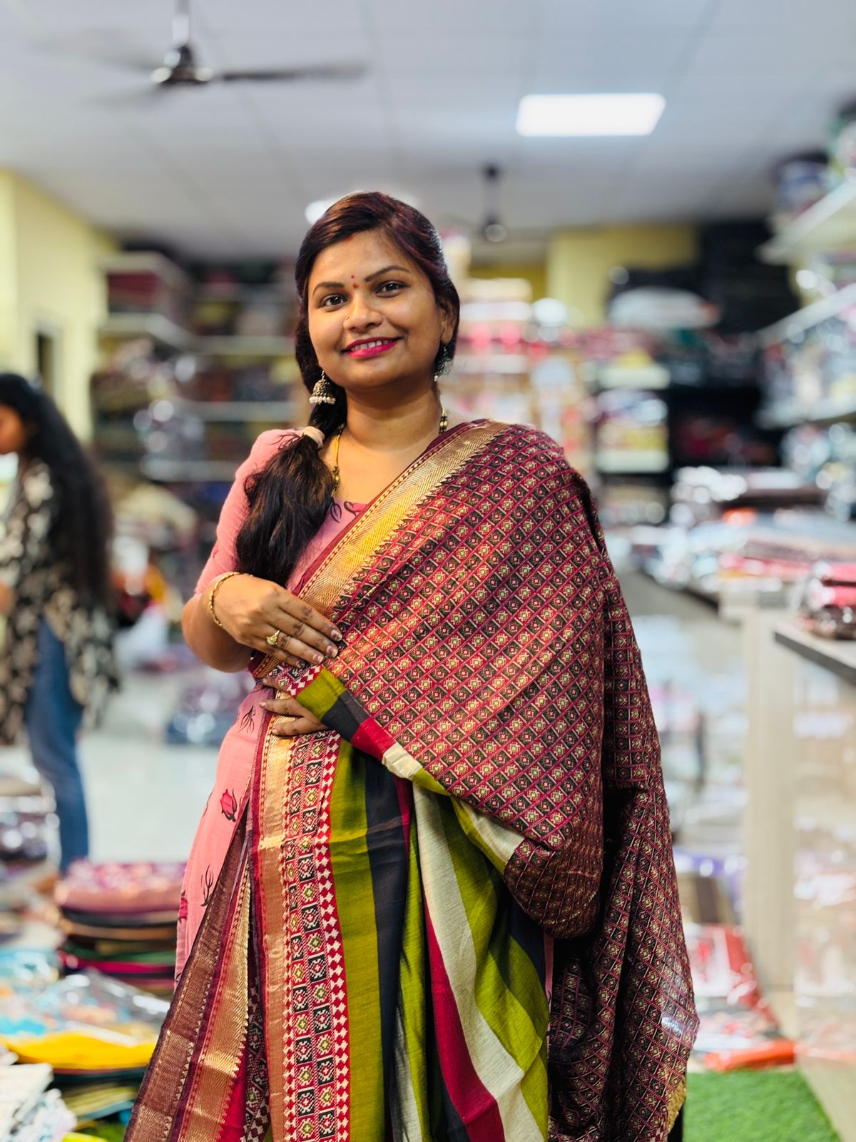 Maheswari Multi colour saree