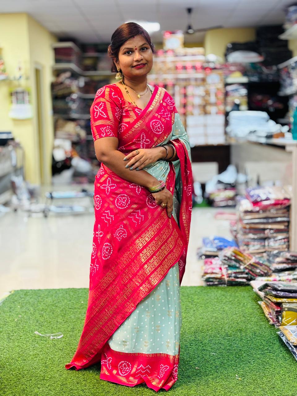 Bandej Crepe Silk Sarees
