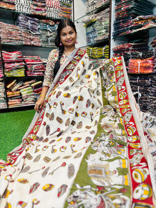 Mangli Instrumental Kalamkari cotton