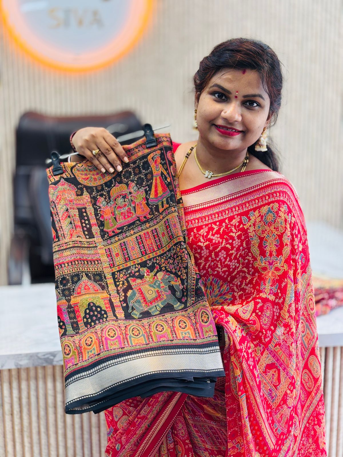 Kashmiri Georgette Saree