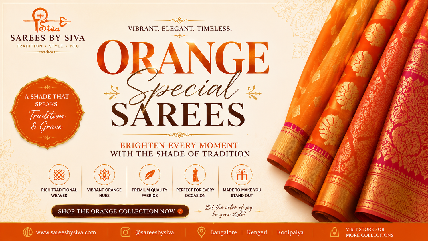 ORANGE SPECIAL SAREES
