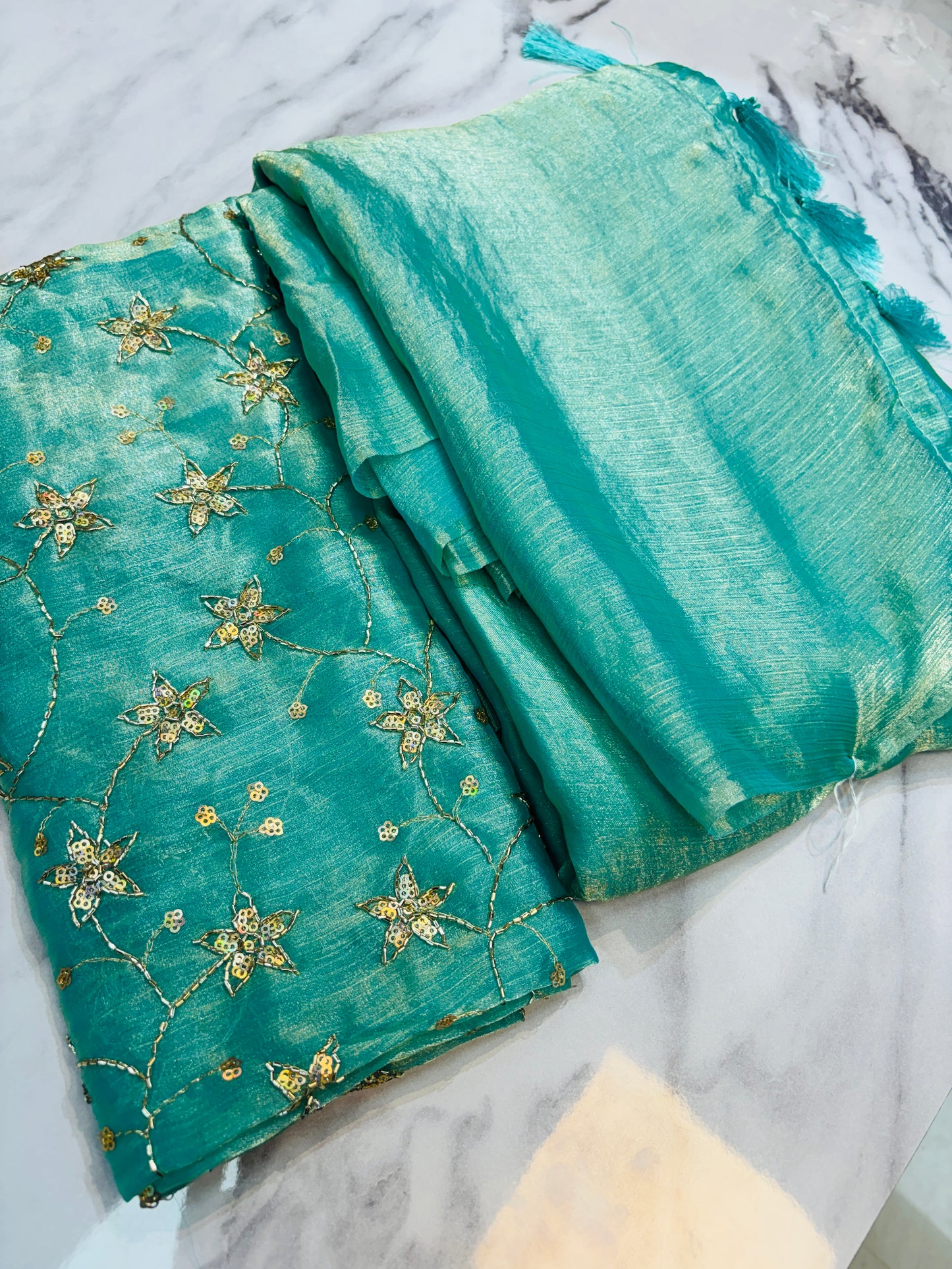 Plain Space Designer Sarees