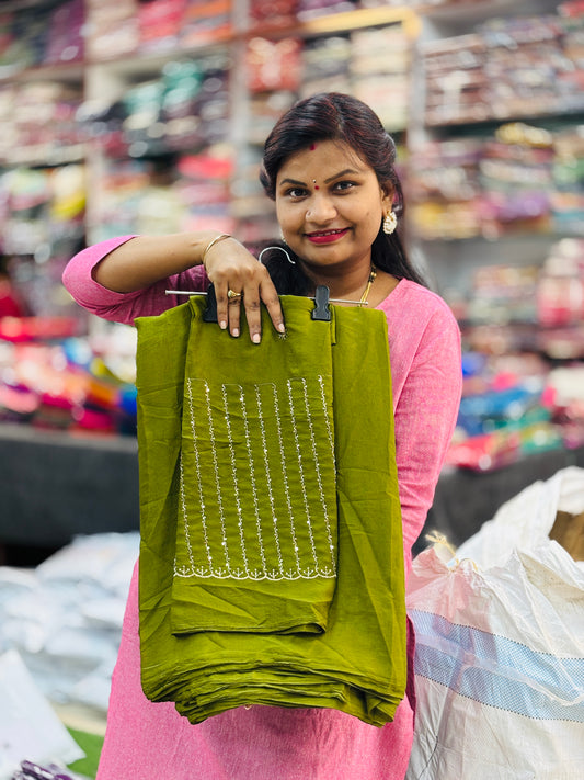 Plain Space Designer Sarees