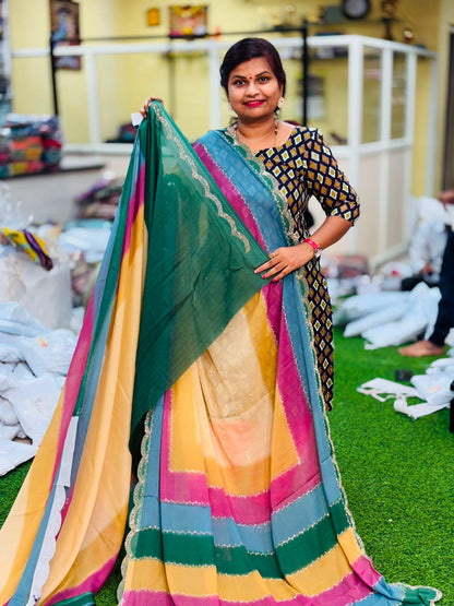 Designer Rainbow sarees