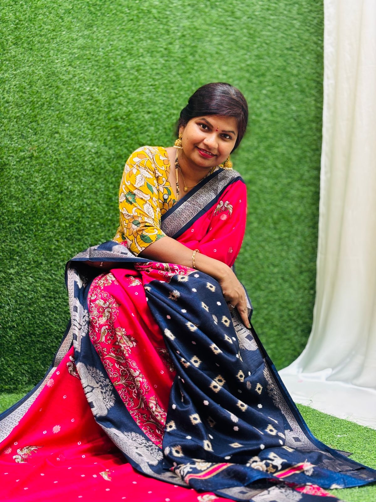 Moonga Kanchi silk